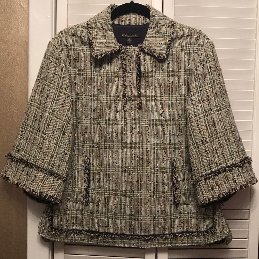 Gorgeous Brooks Brothers shimmer tweed popover